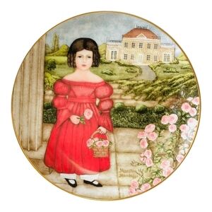 Vintage 1986 Knowles Abigail in the Rose Garden Collector Plate Barbara Marsten